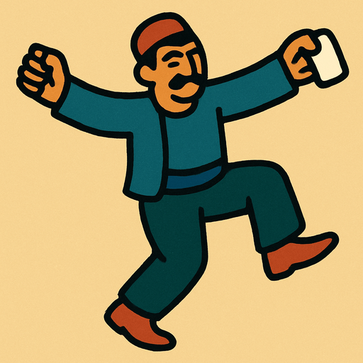 halay çeken insan.
In-Game asset.  2d.  High contrast.  No shadows