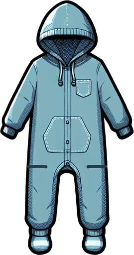 onesie with socks.
Single Game Texture.  In-Game asset.  2d.  Blank background.  High contrast.  No shadows