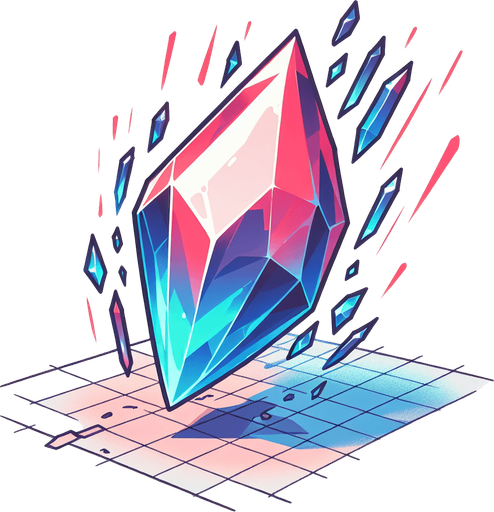 moving dynamic crystal.
Single Game Texture. In-Game asset. 2d. Blank background. High contrast. No shadows.