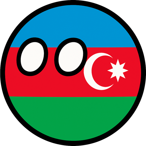 azerbaijan ball.
In-Game asset.  2d.  High contrast.  No shadows