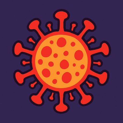 corona virus.
In-Game asset.  2d.  High contrast.  No shadows