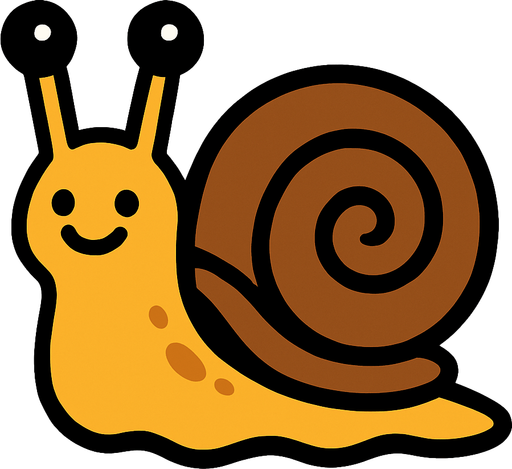 Snail.
In-Game asset.  2d.  High contrast.  No shadows