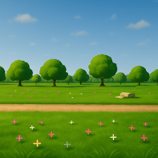 yola ve çimenlere biraz detay ve derinlik kat