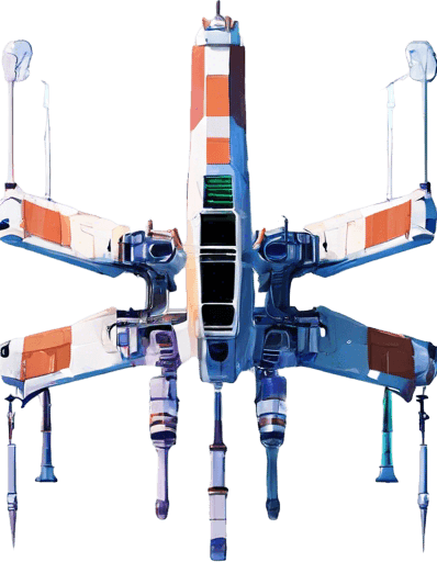 The same ship but with only 2 wings and no background