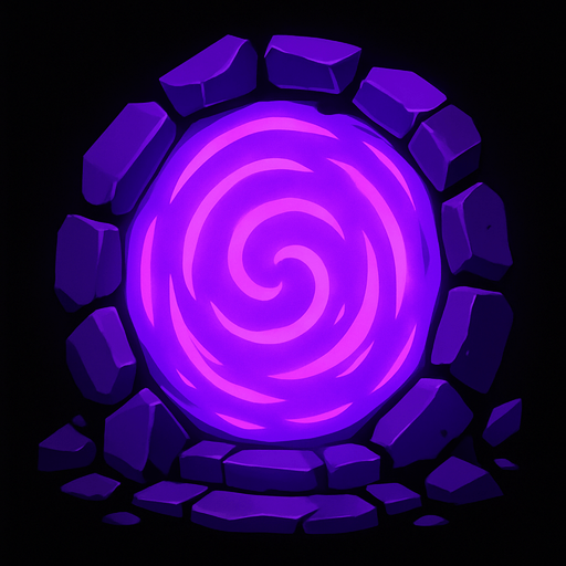 Purple Portal.
In-Game asset.  2d.  High contrast.  No shadows