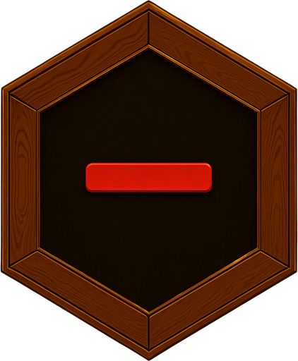 A frame that symbolizes that the element inside is penalized, unboosted, has a minus to its effect