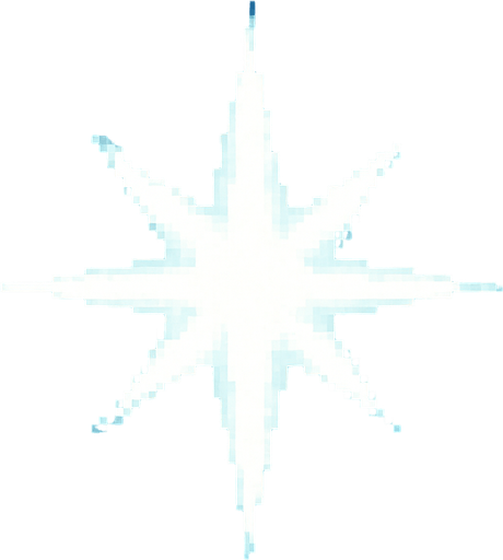 White star of the universe in Pixel Art style