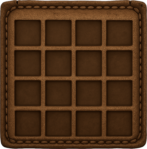 minecraft envaneri gibi kutucuklar sadece kutucuklar başka uı elementi yok. ortaçağ temasında bir çanta içi hissi vermeli dokusu
. No background. Transparent background. Blank background. No shadows. 2d. In-Game asset. flat