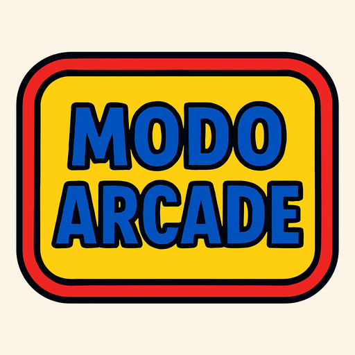 MODO ARCADE, boton de seleccion de modo de juego.
In-Game asset.  2d.  High contrast.  No shadows