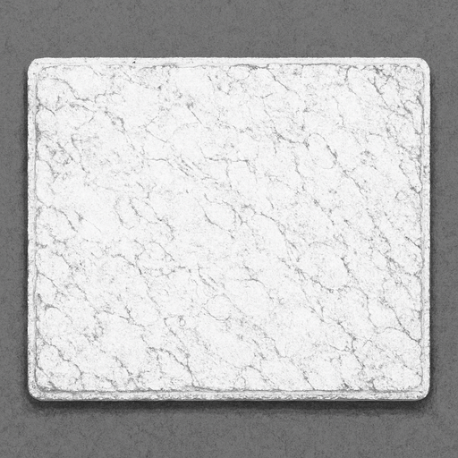a textured white rectangular kitchen counter top. overhead view.
In-Game asset.  2d.  High contrast.  No shadows