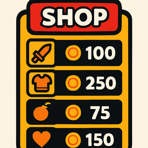 shopPanel.
In-Game asset.  2d.  High contrast.  No shadows