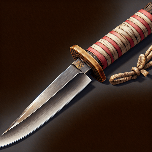 日本の包丁.
Single Game Texture. In-Game asset. 2d. Blank background. High contrast. No shadows.