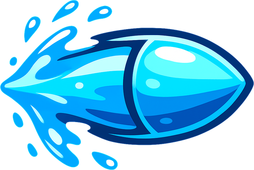 water bullet.
In-Game asset.  2d.  High contrast.  No shadows