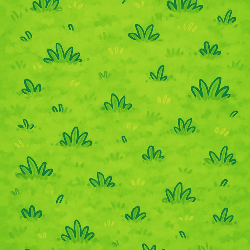 Top-down view of a cartoon-style grass field, seen from above, 2D game style, bright colors, hand-drawn or pixel-art style, soft grass texture, 2000x3000 pixels
In-Game asset.  2d.  High contrast.  No shadows