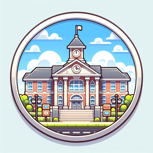 school.
Single Game Texture. In-Game asset. 2d. Blank background. High contrast. No shadows.