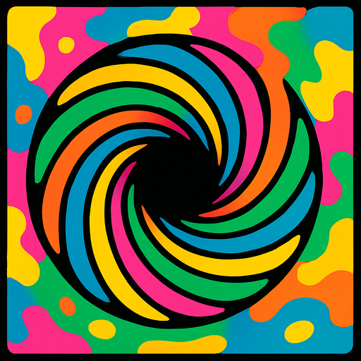 lubang warp penuh warna.
In-Game asset.  2d.  High contrast.  No shadows