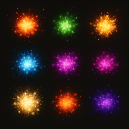 VFX pack of different explosions particles. Different colors. HD colors. ellipse. circle
In-Game asset.  3d.  High contrast.  No shadows