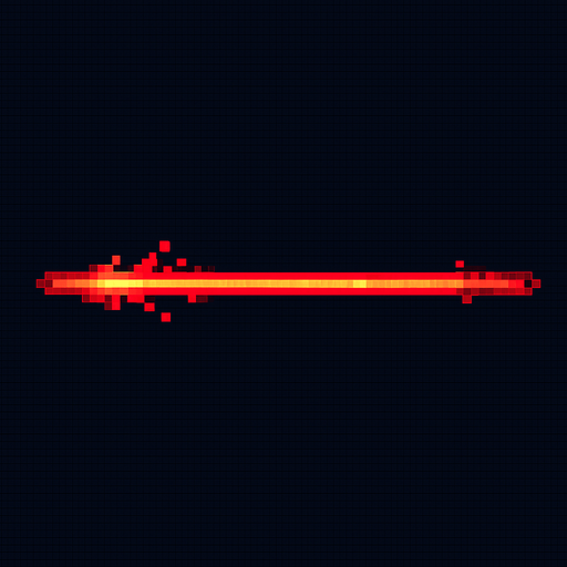 Pixel art high quality red laser beam 2d.
In-Game asset.  2d.  High contrast.  No shadows