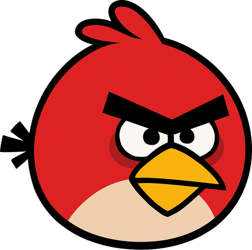 Kuşu Angry Birds oyunundaki Red olarak değiştir.
In-Game asset.  2d.  High contrast.  No shadows