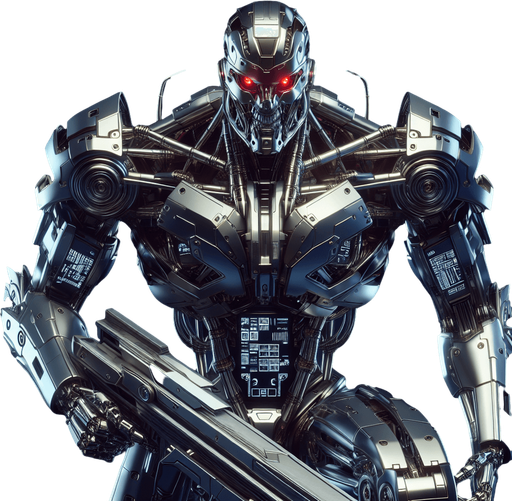 Enemy.
Make an image of enemy in a game that has a robotic look