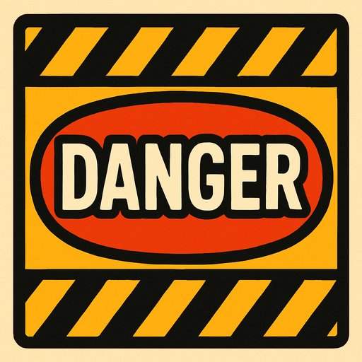 Danger.
In-Game asset.  2d.  High contrast.  No shadows