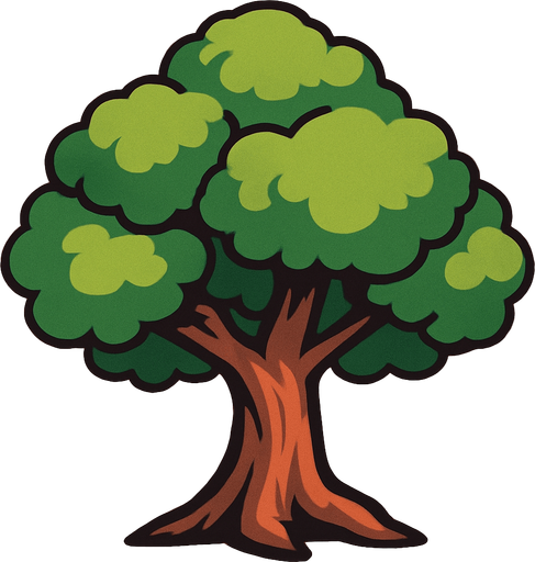 Ağaç.
In-Game asset.  2d.  High contrast.  No shadows