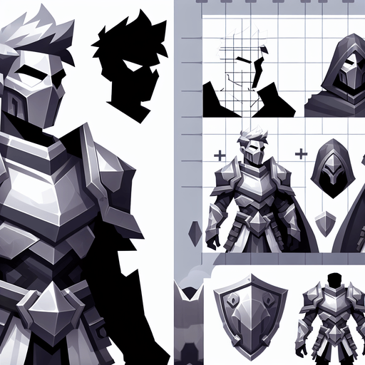 hero.
Single Game Texture.  In-Game asset.  2d.  Blank background.  High contrast.  No shadows