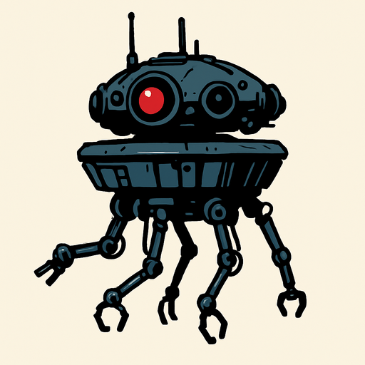Probe droid.
In-Game asset.  2d.  High contrast.  No shadows