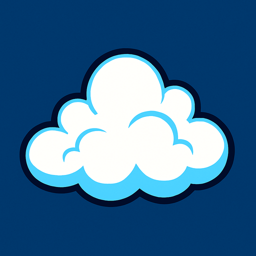 cloud.
In-Game asset.  2d.  High contrast.  No shadows