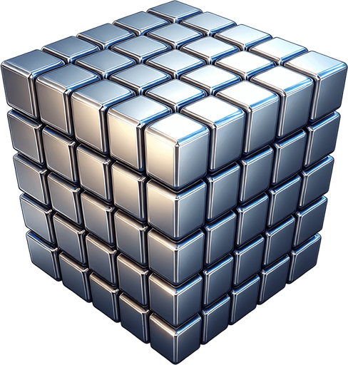 silver blocks.
Single Game Texture.  In-Game asset.  2d.  Blank background.  High contrast.  No shadows