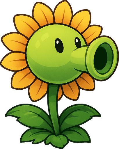Un lanza guisantes fusionado cun un girasol de plantas vs zombies fusion.
In-Game asset.  No shadows