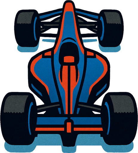 havadan kuşbakışı gözüken bir formula aracı çiz.
In-Game asset.  2d.  High contrast.  No shadows