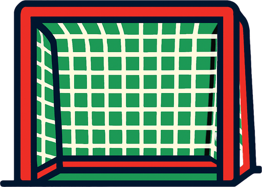 top football goal.
In-Game asset.  2d.  High contrast.  No shadows
