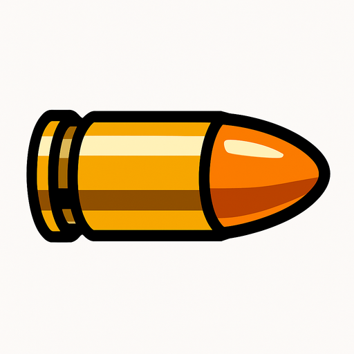bullet.
In-Game asset.  2d.  High contrast.  No shadows