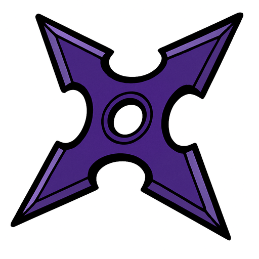 Shuriken no background.
In-Game asset.  2d.  High contrast.  No shadows