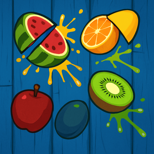 Fruit ninja arkaplan.
In-Game asset.  2d.  High contrast.  No shadows