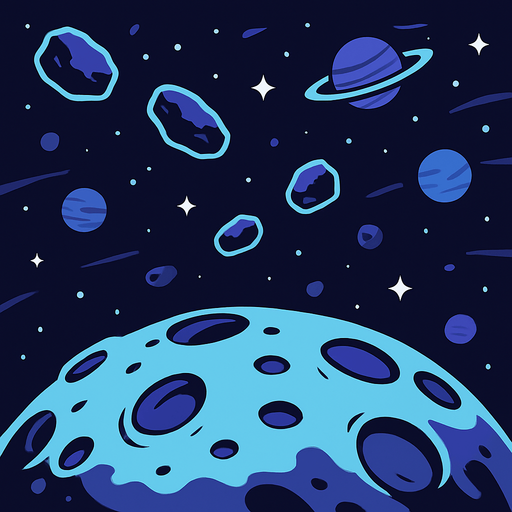 low gravity background background fro 2d game.
In-Game asset.  2d.  High contrast.  No shadows