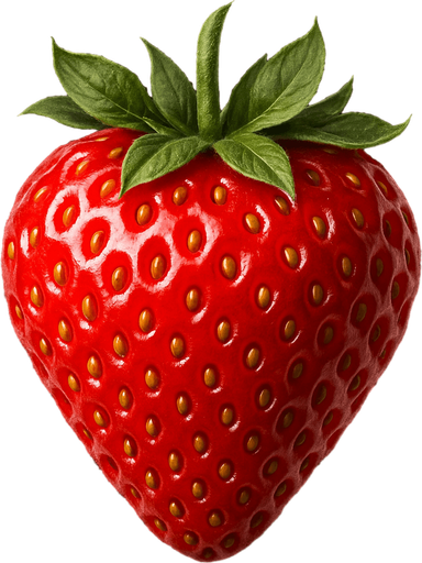 ultra realistic strawberry.
In-Game asset.  2d.  High contrast.  No shadows