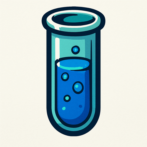 3 d gibi duran deney tübu.
In-Game asset.  2d.  High contrast.  No shadows