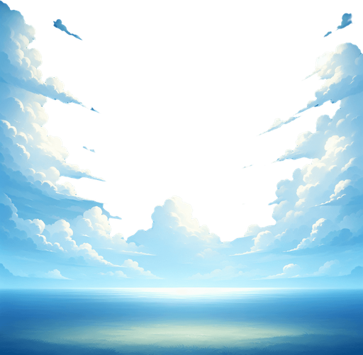 A beautiful blue sky background. 
Single Game Texture. In-Game asset. 2d. Blank background. High contrast. No shadows.