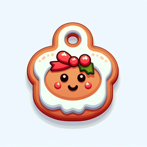 a cute christmas cookie. plastic style. Single Game Texture. In-Game asset. 2d. Blank background. High contrast. No shadows.