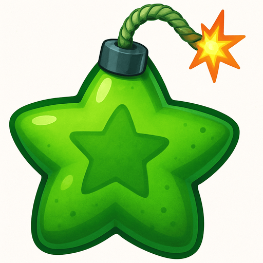 bomb in green star