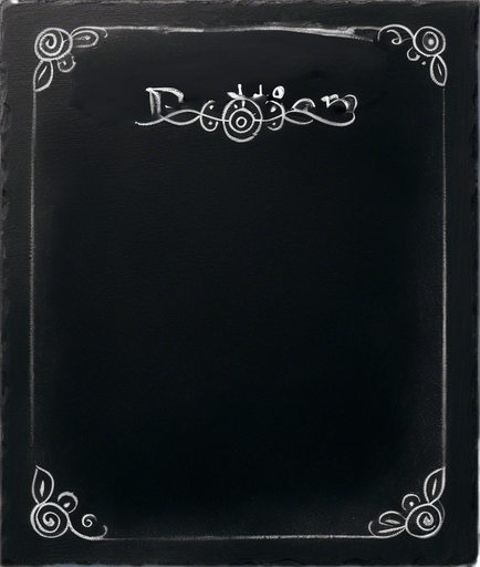 Text "POTION" handwritten in chalk