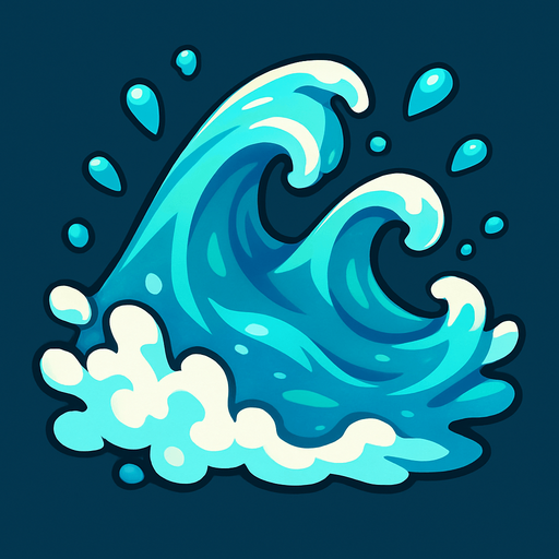 Water.
In-Game asset.  2d.  High contrast.  No shadows