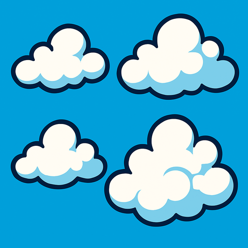 nubes.
In-Game asset.  2d.  High contrast.  No shadows