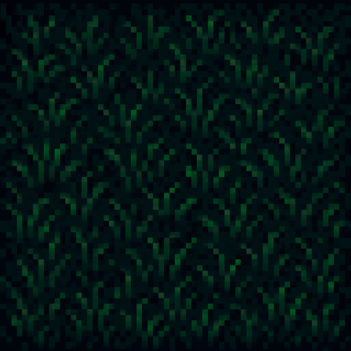 suelo de sesped oscuro de pixeles.
In-Game asset.  2d.  High contrast.  No shadows