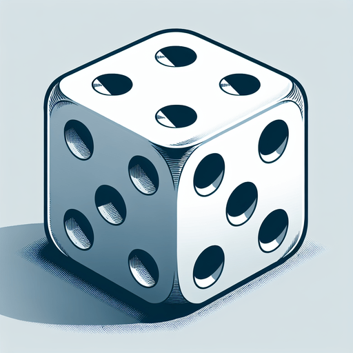 six sided dice.
Single Game Texture. In-Game asset. 2d. Blank background. High contrast. No shadows.