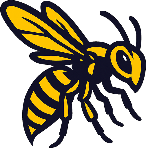 Guêpe.
In-Game asset.  2d.  High contrast.  No shadows