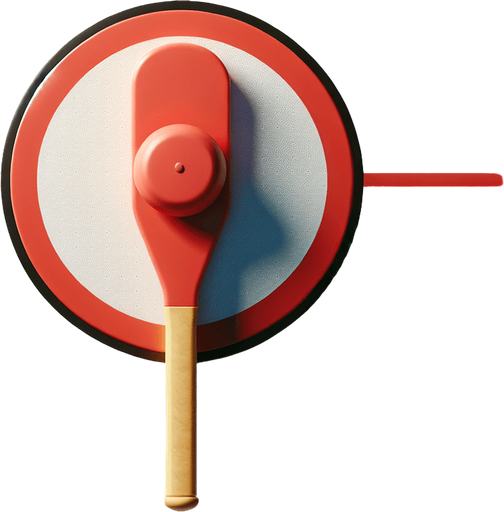 Air hockey paddle. Top view..