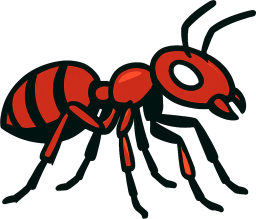 Fourmi.
In-Game asset.  2d.  High contrast.  No shadows